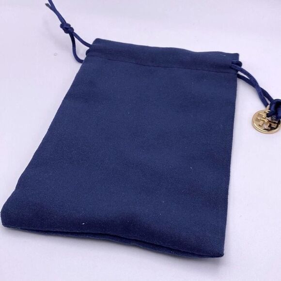 NWOT Tory Burch Gold Double Logo Dangle Earrings - Picture 5 of 5